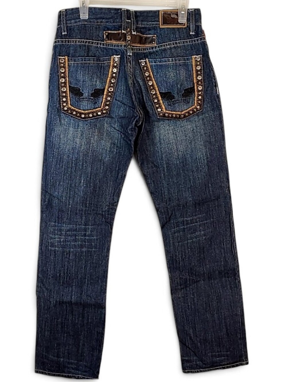 Robin's Jean Dark Blue Studded Leather Rivets D5210 Size 32